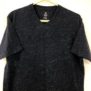 Rustic Blue size large v neck short sleeve tee shirt